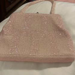 Vintage Pink Beaded Purse By Richere