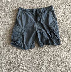 Blue Gray Browning Cargo Shorts