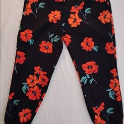 Express Size Large Ankle Floral Ankle Pants