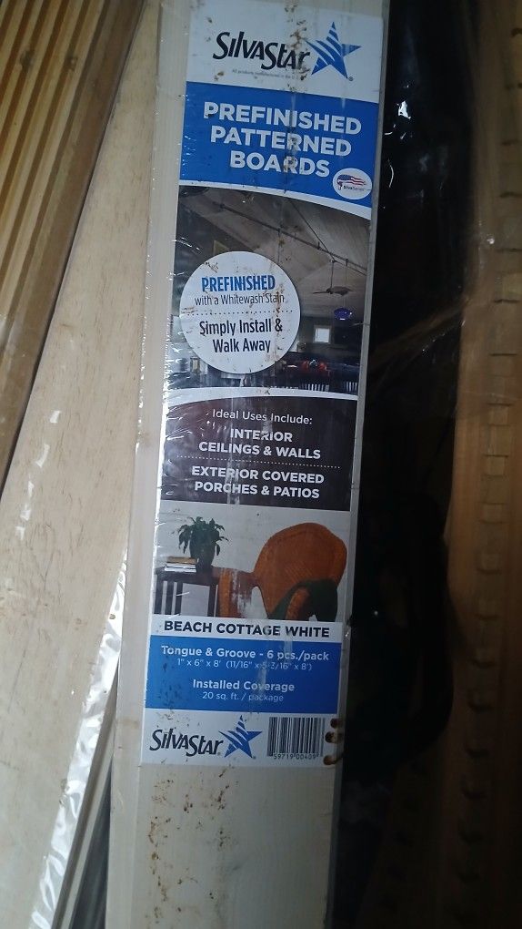 SilvaStar Prefinished Patterned Boards in "Beach Cottage White".