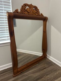 Vintage Wooden Mirror