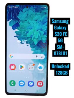 Samsung Galaxy S20 FE 5G SM-G781U1 Unlocked 128GB Cloud Navy Screen needs a tap to fix WATCH VIDEO