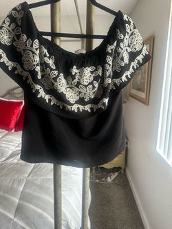 Women’s black off the shoulder top