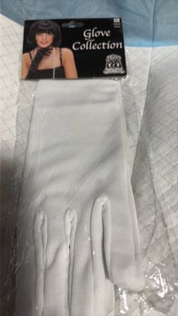 One pair of lady glove white for 2.00