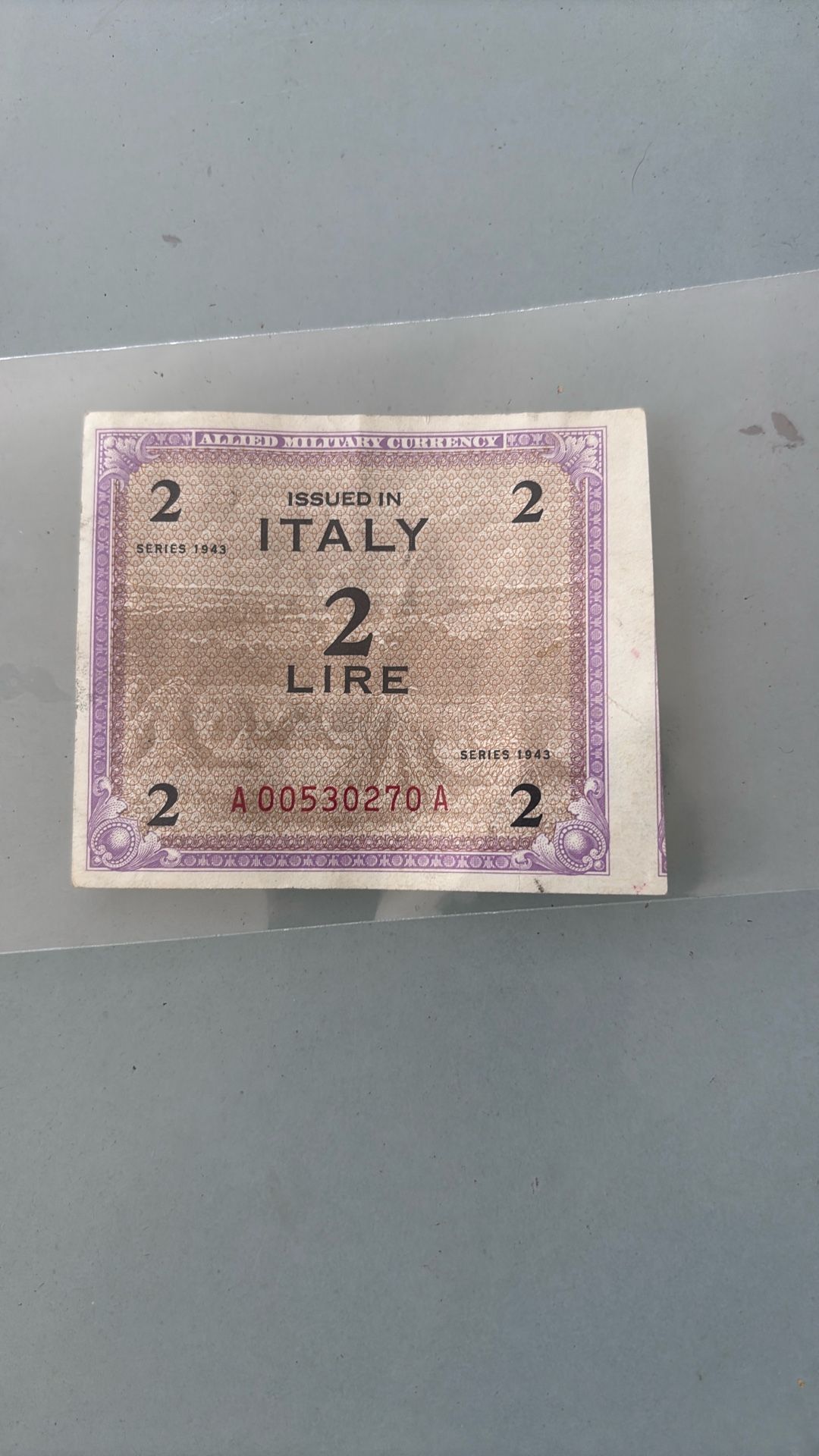 1943 block a Italy 2 Lire bank note- Offset Print for Sale in Miami, FL ...
