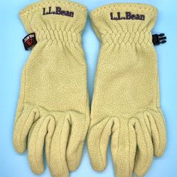 LL Bean Women’s Polartec Fleece Gloves Small Lime Green