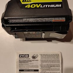 RYOBI 40V OP40804 8AH Lithium-Ion High Capacity Battery - FACTORY RECONDITIONED TO LIKE NEW