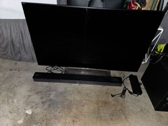 49 inch Sony TV and soundbar with subwoofer