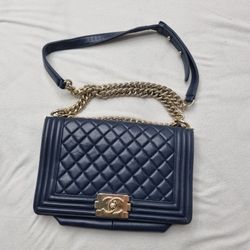 Vintage Channel Leather Bag 