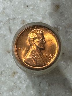 BU roll of 1959 Denver mint pennys