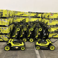 Ryobi 40v 20in Mowers Push And Self Propelled 