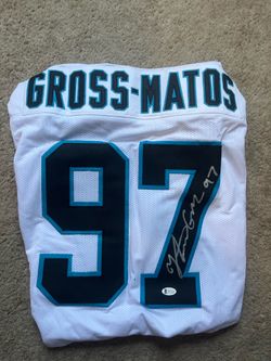 Signed panthers jersey with coa