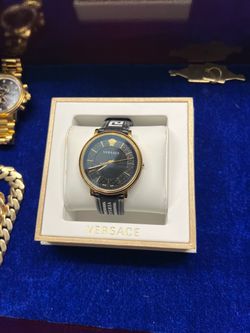 Versace watch gold trim