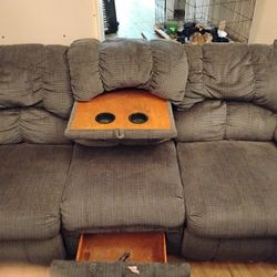 Blue Reclining Couch