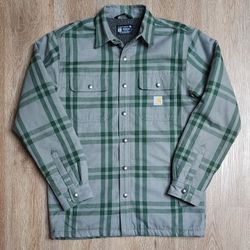 Carhartt Plaid Sherpa Lined Flannel Relaxed Fit Size Medium 