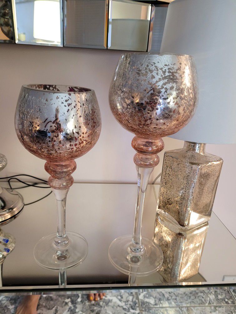 Rose Gold Candle Holders
