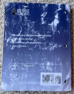 Used Book: Big Ideas Math Algebra 1 Student Journal