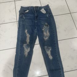 Wax Jean Los Angeles Blue Distressed Skinny Jeans - Women's Size 9/29