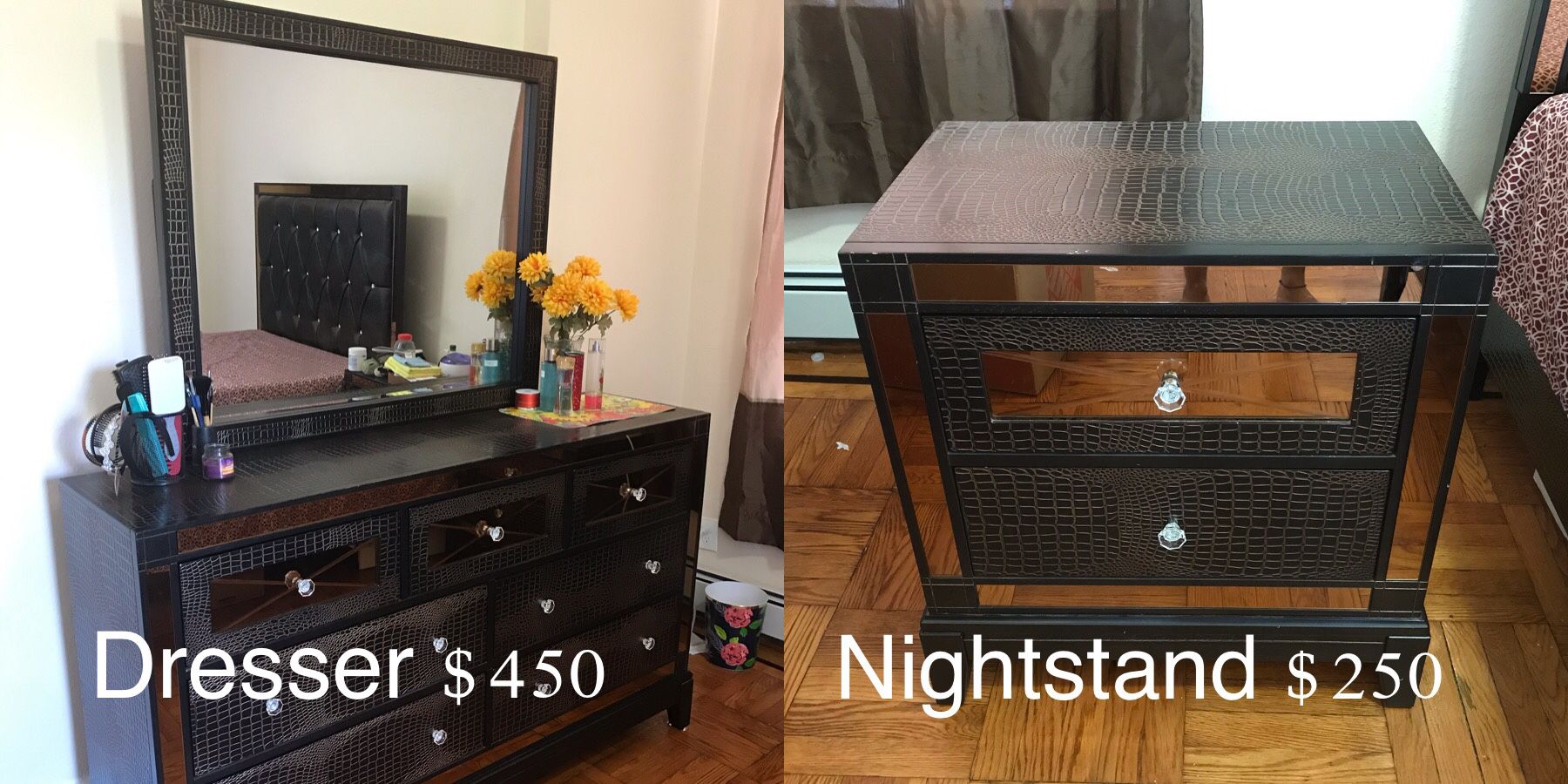Dresser with Mirror & Nightstand SET