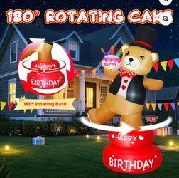 Inflatable birthday bear