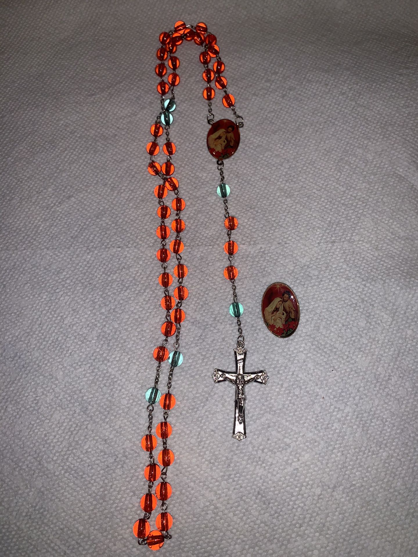 Vintage cristal rosary. 3 pieces