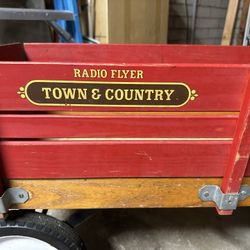 Vintage Wooden Radio Flyer Wagon