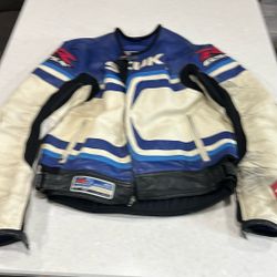 Suzuki 20th Anniversary Motorcycle Leather jacket Size 44