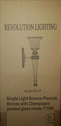 Brand-New Revolution Lighting Wall Sconces (2), model WL991FB-CP, LED compatible