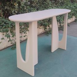 $50 Ivory white console table
