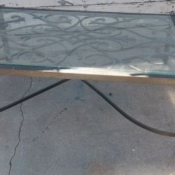 Glass Top Living Room Table 