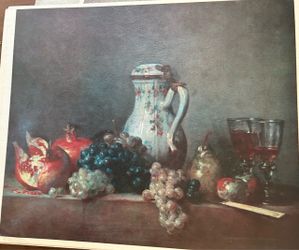 Still Life Fruit and Pitcher Oil Painting Print