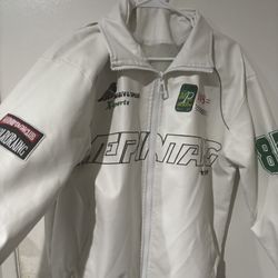 White Racer Zipup Jacket