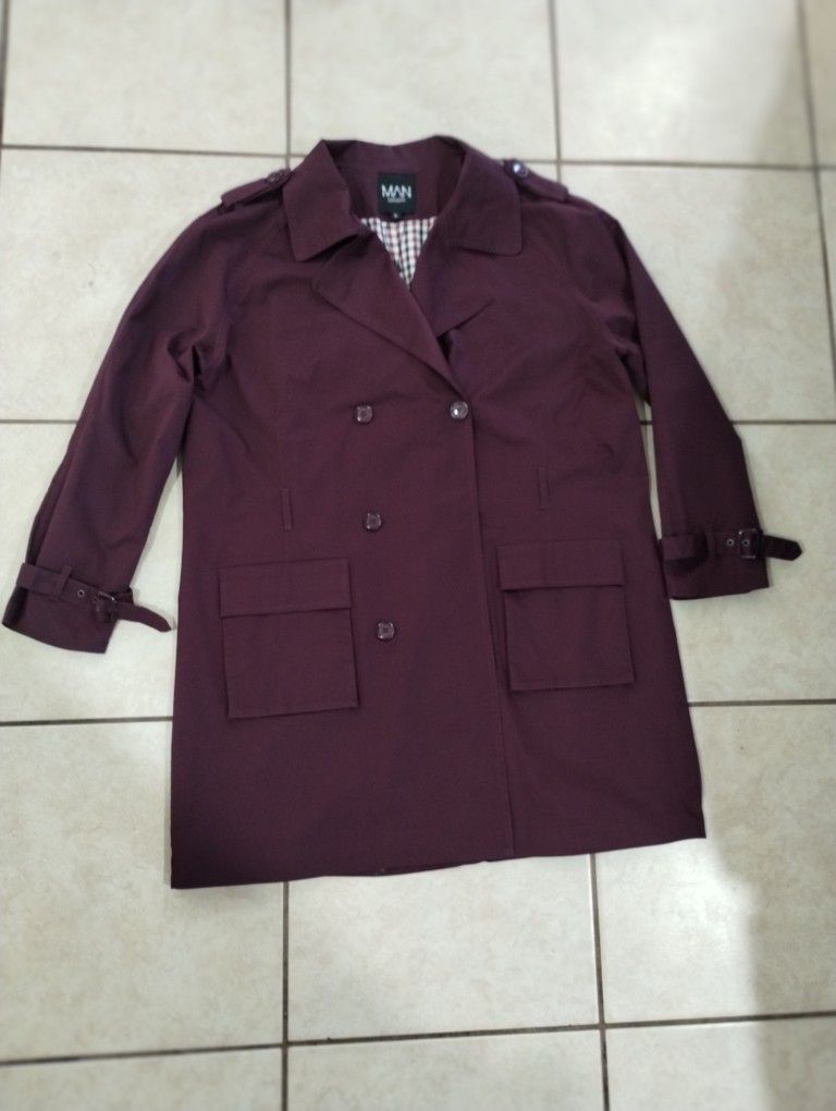 Mens Double Breasted Trench Coat
