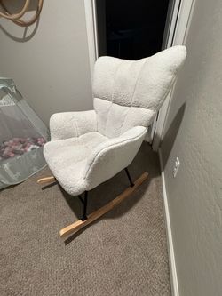Fur rocking chair