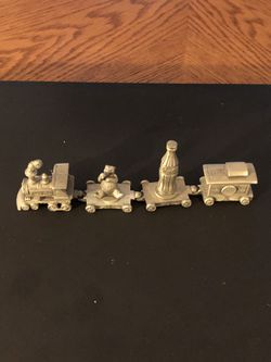 1995 Coca Cola pewter collectable 4 pc train