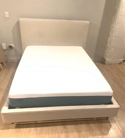 Queen Upholstered Panel Bed Set $160 OBO