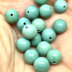 Lot Of 50+ 8mm Turquoise Beads
