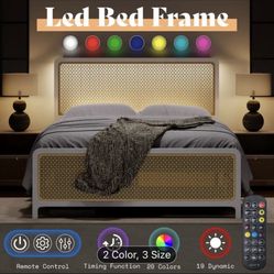 Bed Frame with LED Lights 
