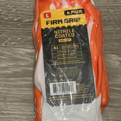 New Firm Grip Nitrile Coated Gloves 