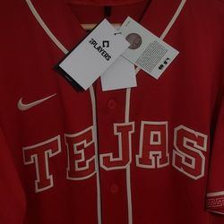 Nike Dri-Fit MLB Texas Rangers TEJAS Marcus Semien Red Baseball Jersey Brand New With Tags Authentic 