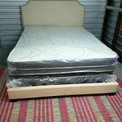 NEW QUEEN-SIZE MATTRESS AND BOX SPRING