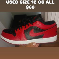 USED JORDAN 1 LOW REVERSE BRED SIZE 12