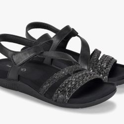 Black Sandals Women Memory foam Size 8