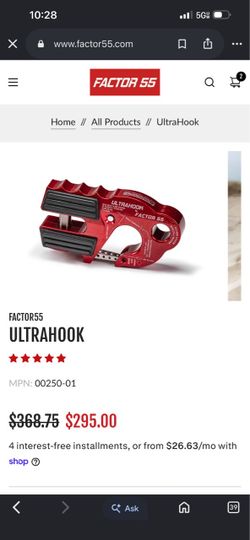 Factory 55 ultra hook with the ultra hook guard already installed $275 OBO