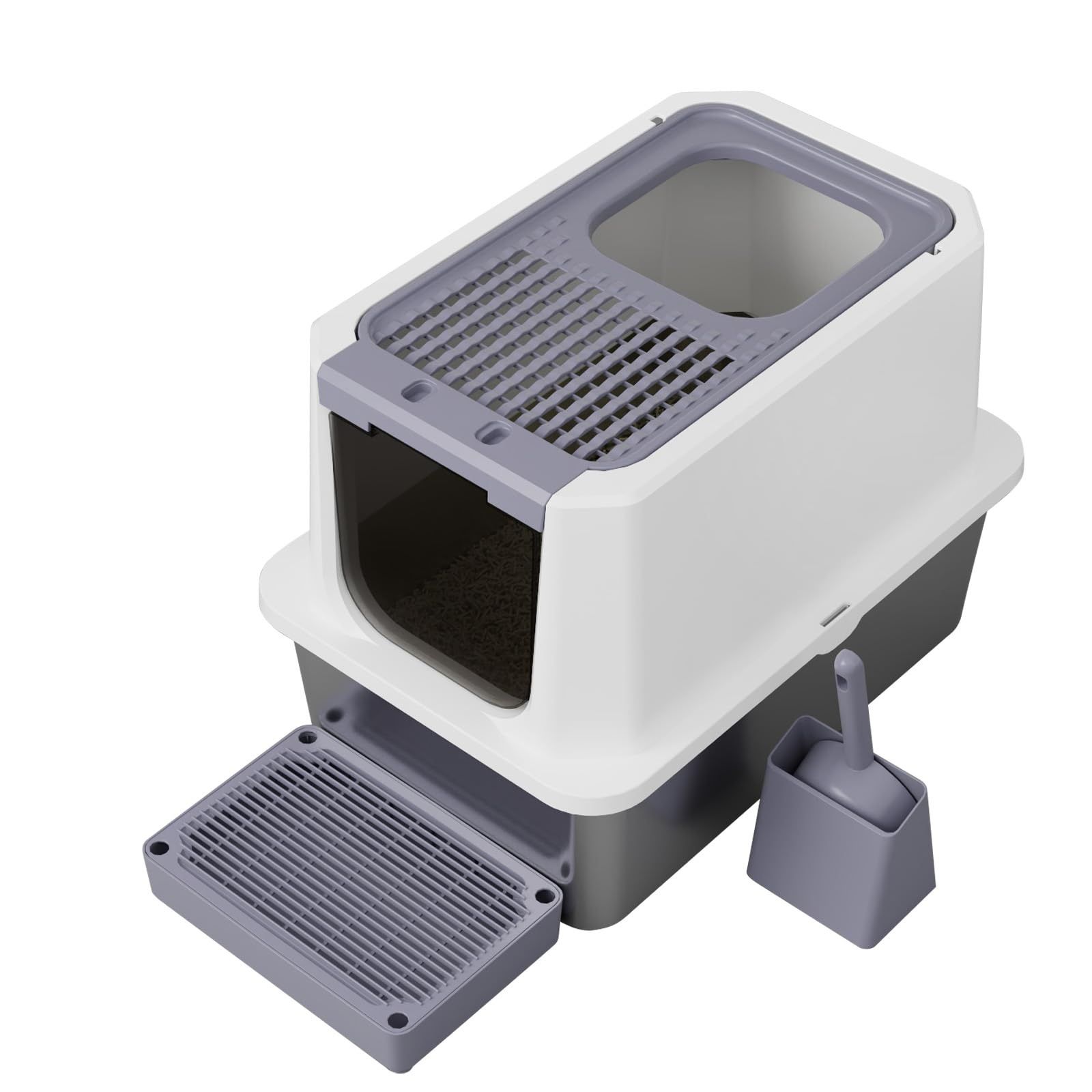 XXL Stainless Steel Cat Litterbox * Dual Entry