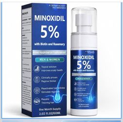 Minoxidil for Men and Women, Hair Growth Serum with Biotin, Rosemary and Batana for Hair Beard Regrowth Treatments Extra Strength Hair Loss Solution, 