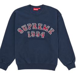 Supreme crewneck plaid Arc Navy Size XL