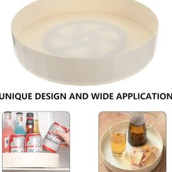 Moving sale! 2 pack Cabinet Spice Rack Rotating Plastic Non-slip Seasoning Storage Rack Kitchen Organizer