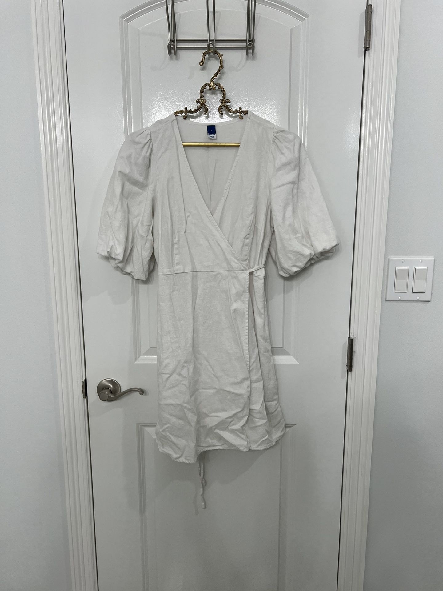 White Wrap Dress (Small)
