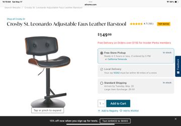 Set Of 3 Like New Barstools